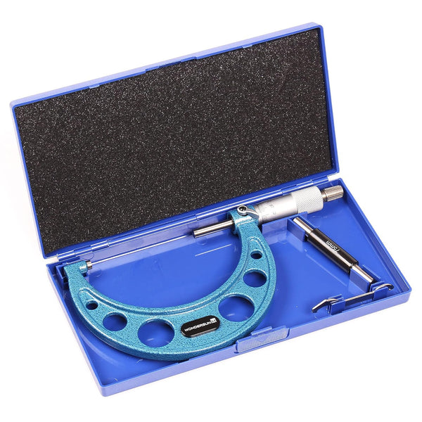 Outside Micrometer 3-4" Measuring Range, Professional Premium Precision Tool 0.0001" Graduation