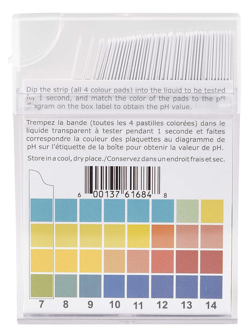 pH Strips, 0-14 Scale for Testing Water pH, Made of Premium Litmus Paper (100 Strips)