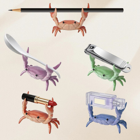 Generic 4PCS Desk Crab Pen Holder,Creative Crab Pen Holder,New Cute Crab-Shaped Pen Holders,Weightlifting Crabs