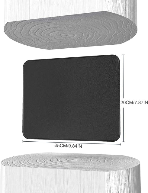 Hard Mouse Pad, Ultra Thin Wood-Textured PU Leather Mouse Mat, Waterproof Non-Slip Rubber Base for Office/Home/Gaming