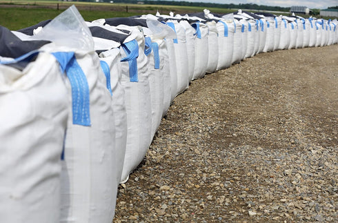 200-Gallon 2200 lbs, DURASACK Heavy Duty Builder's Bulk Bags White Woven Polypropylene Contractor Trash Bags for Demo