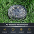 (2 Pack) Glass Solar Pathway Lights with Bubble Style, Modular-Design Waterproof In-Ground Light for Patio Pathway Lawn