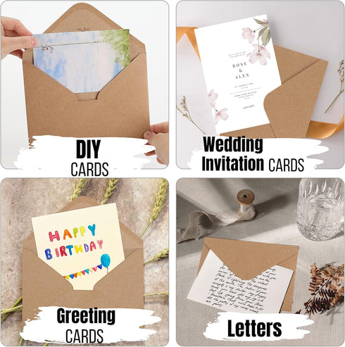 Mr. Pen Kraft Envelopes, 39 Pack, 5 x 7 Inch A7 Brown Card Envelopes, Invitation and Postcard Envelopes