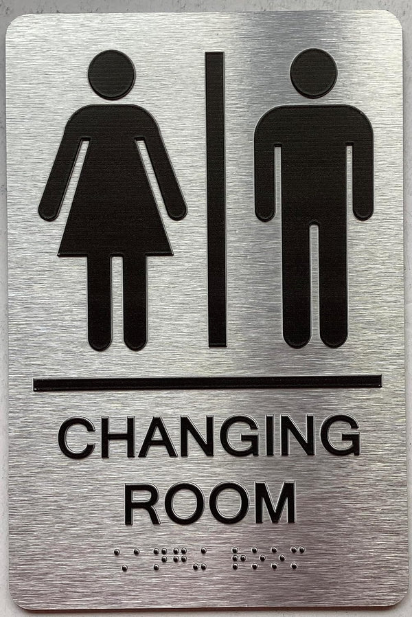 BUILDINGSIGNS.COM CHANGING ROOM sign / Unisex changing room sign with Raised letters/Image &