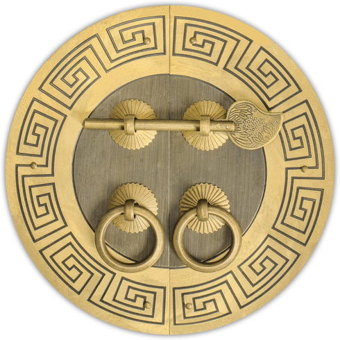 Hardware Philosophy Tibetan Brass Cabinet Face Plate Set, 5.5 Inches - Architectural, Interior Design Hardware
