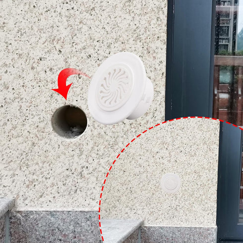 uxcell Round Vent Cover, ABS Plastic Adjustable Air Vent Cover White for 2.4" - 2.8" Diameter Hole, 4pcs