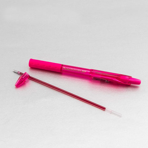 Pentel RSVP RT Colors Retractable Ballpoint Pen, 1.0mm Medium Line, Pink Ink, Box of 12 (BK93CRP-P)