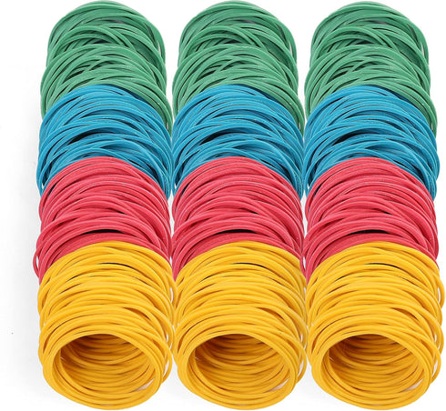 LotFancy 600PCS Rubber Bands, 1.77” (45mm) Durable Multicolor Elastic for Office Supplies