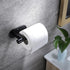 YIGII Adhesive Toilet Paper Holder, Self Adhesive Black Wall Mount Roll Holder for Bathroom & Kitchen