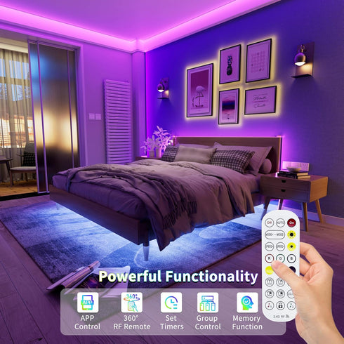 5V 4.92ft/1.5m PAUTIX USB COB RGB LED Strip Light Color Changing Light Strips,TV Backlight Multicolor Flexible Under