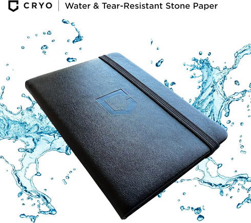 CRYO Crypto Seed Phrase Storage Notebook - Waterproof Stone Paper Book for Cryptocurrency Recovery Phrase Password