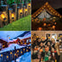 21FT 10 Bulb, Zeiliuled Flame Outdoor String Lights, Patio Lights with Flickering Flame Timer, Waterproof LED Outdoor