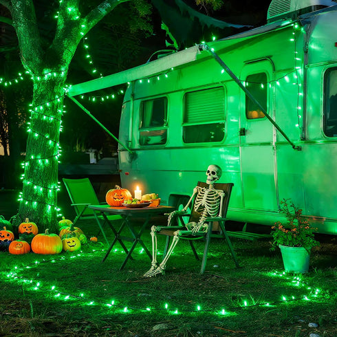 200 66ft 8 JMEXSUSS LED Christmas Lights Outdoor, Connectable Green String Lights Plug in, Modes Waterproof Green