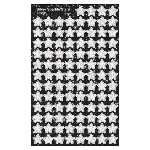 Trend Silver Sparkle Stars superShapes Stickers, 400 Count, Classroom Incentives