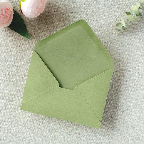 PONATIA 50 Pack A1 Envelopes, 3 5/8 x 5 1/8 Inches Sage Green for Weddings, RSVP Cards, Thank You Notes