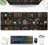 DSKGSJH Dark Bookshelf Desk Pad Gothic Gaming Mouse Mat XL, Black Large Computer