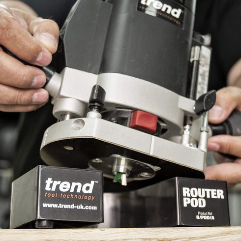 Trend U-Shaped Router Pod Stand for Workbench Safety and Storage, R/POD/A
