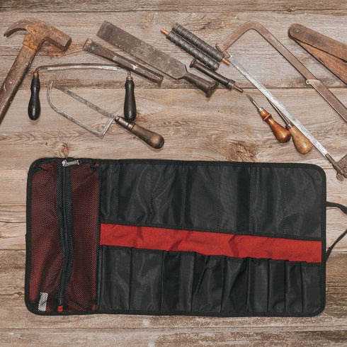 WOLVERINE 28" 16 Pocket Utility Roll | Durable Nailhead Nylon, Adjustable Straps, and Versatile Pockets for Tool