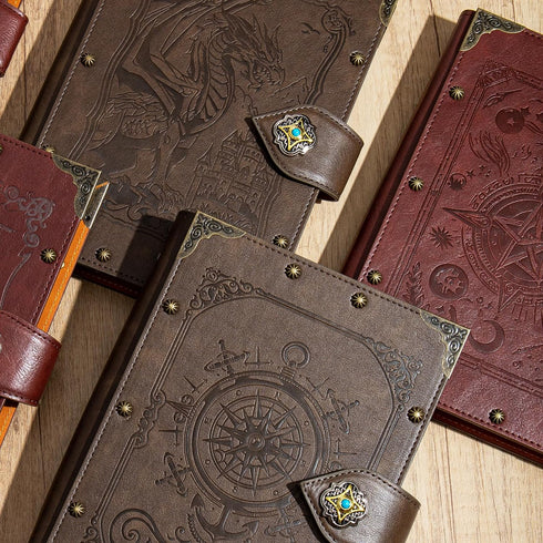 DUROTAN Compass Journal Notebook, Unique A5 Binder, 400 Page Travel Diary Writing Journal for Men Women
