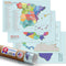 Quarterhouse 4 Poster Spanish Language Country Maps Set, Spanish Classroom Learning Materials, 12 x 18 Inches