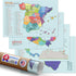 Quarterhouse 4 Poster Spanish Language Country Maps Set, Spanish Classroom Learning Materials, 12 x 18 Inches