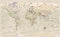 Laminated World Map Poster - Wall Chart Map of Earth, 18" x 29" (Tan)