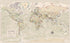 Laminated World Map Poster - Wall Chart Map of Earth, 18" x 29" (Tan)