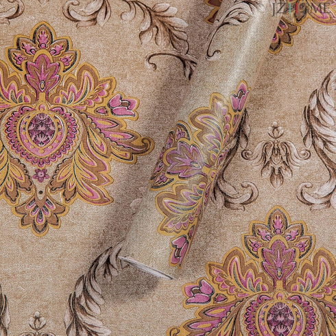 Y9839 Damask Peel and Stick Wallpaper, 17.7" x 9.8ft, Removable Contact Paper for Furniture, Shelf Liner