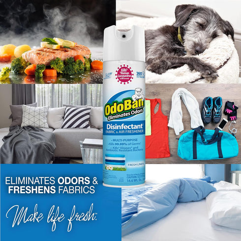 Set 2, 14.6 360-Degree 32 OdoBan Ready-to-Use Disinfectant and Harsh Aroma Eliminator, Cleaner and Fabric/Air