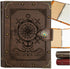 DUROTAN Compass Journal Notebook, Unique A5 Binder, 400 Page Travel Diary Writing Journal for Men Women
