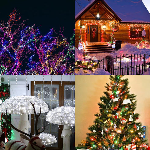 ALENEY 66 200 8 Solar String Lights Outdoor, Feet LEDs Modes Solar Fairy Lights for Outside, Waterproof Outdoor Light
