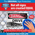 NMC S93R BIOHAZARD Sign, "AUTHORIZED PERSONNEL ONLY", 7" x 7", Plastic, Black Text on Orange