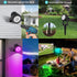 9.8ft IP65 T-SUNUS RGB Solar Spot Lights Outdoor, Color Changing Landscape Light with Separated Panel Cable Waterproof