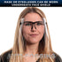 (Pack 25) TCP Global Salon World Safety Face Shields with Black Glasses Frames of - Ultra Clear Protective Full Face