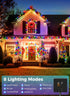 2 Pack 80FT 200 8 Minetom Solar String Lights Outdoor, Total LED String Lights Solar Powered with Lighting Modes