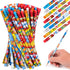 Kolewo4ever 200 Pieces Hero Text Wood Pencils, Pow! Snap! Wham! Bang! Elements, Assorted Styles