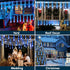 Outdoor,8 Blue,192 JOYIN Christmas Lights Tubes Meteor Shower Lights LEDs, Snowfall Icicle Cascading Rain Light
