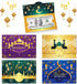 KYMY 12pcs Eid Mubarak Money Envelopes, Islamic Cash Folding Envelopes for Ramadan, Eid al-Adha, Birthday, Wedding