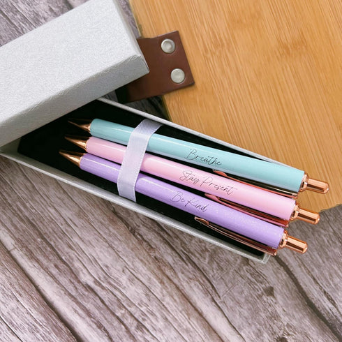 Jxueych Fancy Metal Pen Set, Inspirational Motivational Quotes, Cute Boss Lady Gifts, Teacher Pens, Office Decor