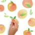 RoomMates RMK4583SCS (Pack 4) Sweet Peaches Peel and Stick Wall Decals, Peach, Orange, Yellow, Green