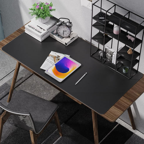 Large Desk Mat 47" x 23.7", Double-Sided Leather Desk Pad, Waterproof Desk Blotter for Office & Home, Large Mouse Pad,