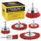 Dura-Gold 6 Piece Abrasive Nylon Wire Brush Set, Coarse Sanding, 1/4" Drill Shank for Rust Removal