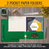 Better Office Products Two Pocket Portfolio Folders, Green, Letter Size, 50-Pack, 50 Pieces