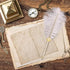 CROWN GUIDE Crystal Ostrich Feather Pen Quills for Wedding Guest Book Signing, 1920s Gatsby Reception Décor, White