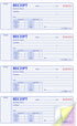 Rediform 11" 8", 100 Sets (8L808) Money Receipt Book, Manifold Cover, Carbonless Triplicate Forms, x Numbered