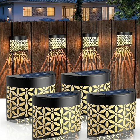 Generic Solar Wall Lights Outdoor 4 Pack, IP65 Waterproof LED Fence Deck Step
