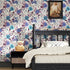 Purple Floral Wallpaper Peel and Stick Wallpaper Vinyl Wallpaper Stick and Peel Colorful Contact Paper for Cabinets Waterproof Self Adhesive Wall Paper for Kitchen Countertop Wall 17.5" x 118"