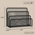 SUPEASY Mail Organizer for Desk, Mesh Metal Mail Holder with 3-Slot Letter Sorter for Office, Black