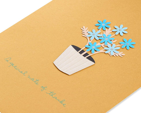 Pot of Daisies Blank Thank You Card