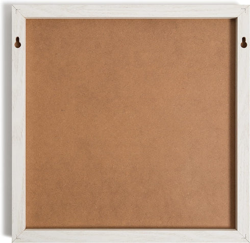 U Brands 14 x 14 Inches Rustic Weekly Dry Erase Planner Board, Office Supplies, White Wood Frame